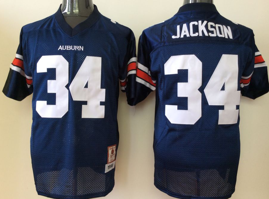 Men's Auburn Tigers Bo Jackson #34 Navy Jersey